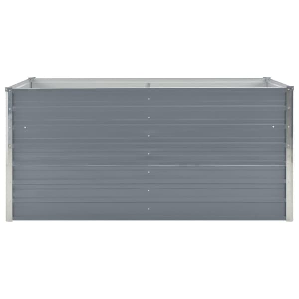 vidaXL hævet havekasse 160 x 80 x 45 cm galvaniseret stål grå
