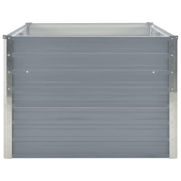 vidaXL hævet havekasse 160 x 80 x 45 cm galvaniseret stål grå