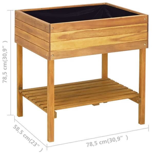 vidaXL Hevet plantekasse 78,5x58,5x78,5 cm heltre akasie