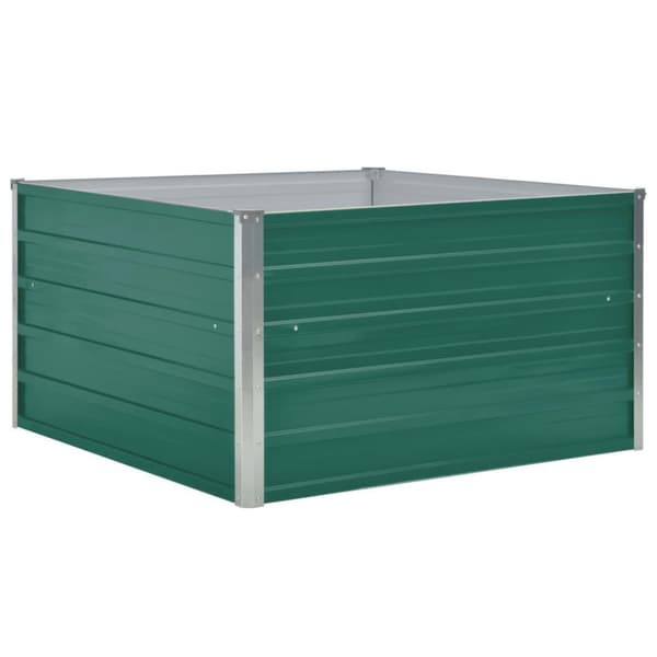 vidaXL Forhøyet plantekasse 100x100x45 cm galvanisert stål grønn