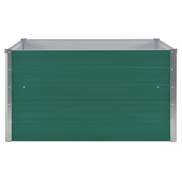 vidaXL Forhøyet plantekasse 100x100x45 cm galvanisert stål grønn