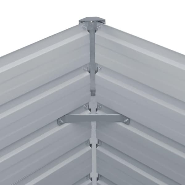 vidaXL Forhøyet plantekasse 100x100x45 cm galvanisert stål grønn