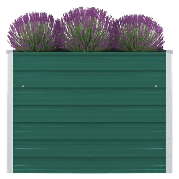 vidaXL Forhøyet hagebed 100x100x77 cm galvanisert stål grønn