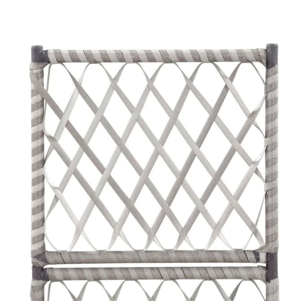 vidaXL espalier med hævet plantekasse 30x30x107 cm polyrattan grå