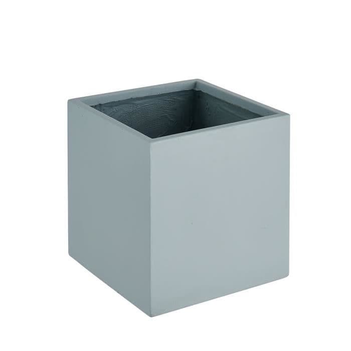 Cementformad glasfiberblomlåda - 40 x 40 x 40 cm - Antracitgrå
