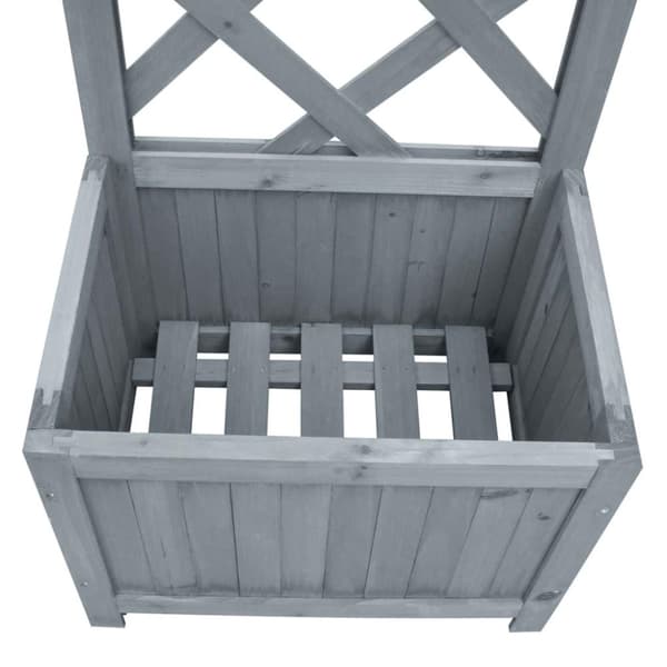 vidaXL plantekasse med espalier 40x30x135 cm massivt fyrretræ