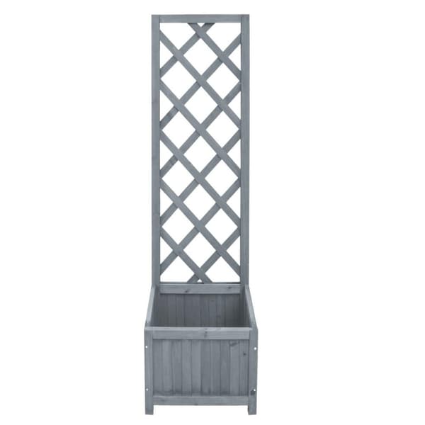 vidaXL plantekasse med espalier 40x30x135 cm massivt fyrretræ