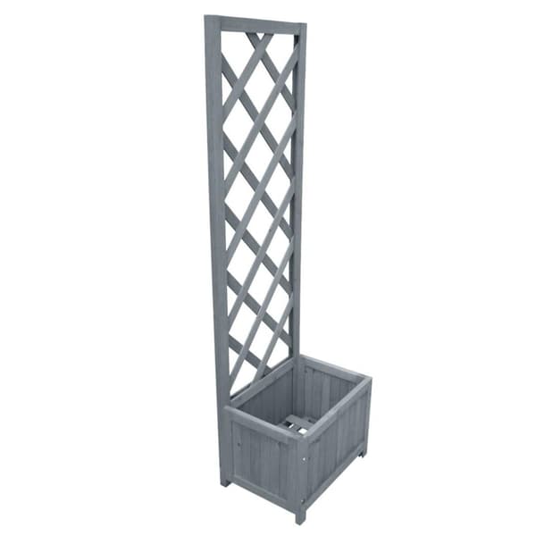vidaXL plantekasse med espalier 40x30x135 cm massivt fyrretræ