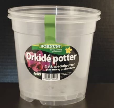 HORNUM Orkidékruka, transparent plast 2-pack D9cm