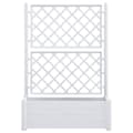 Miniatyrbillede 3 af 9: vidaXL plantekasse med espalier 100x43x142 cm PP hvid