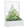 Miniatyrbillede 9 af 9: vidaXL plantekasse med espalier 100x43x142 cm PP hvid