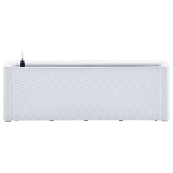 vidaXL Upphöjd odlingslåda med självbevattning vit 100x43x33 cm