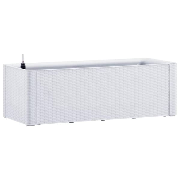 vidaXL Upphöjd odlingslåda med självbevattning vit 100x43x33 cm
