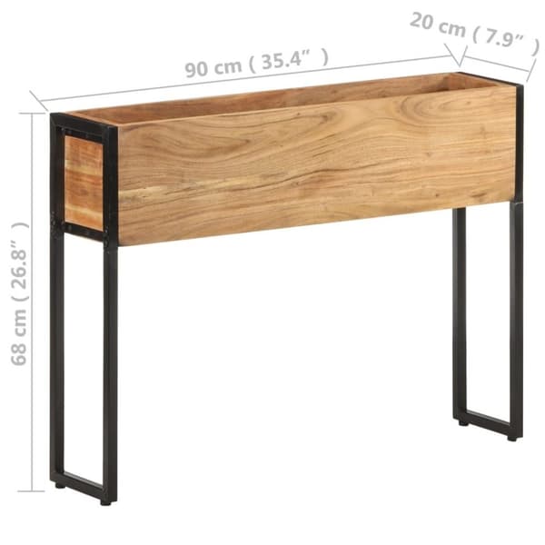 vidaXL plantekasse 90x20x68 cm massivt akacietræ