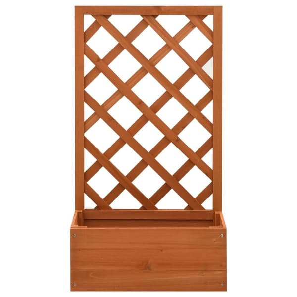 vidaXL plantekasse med espalier 50x25x90 cm massivt fyrretræ