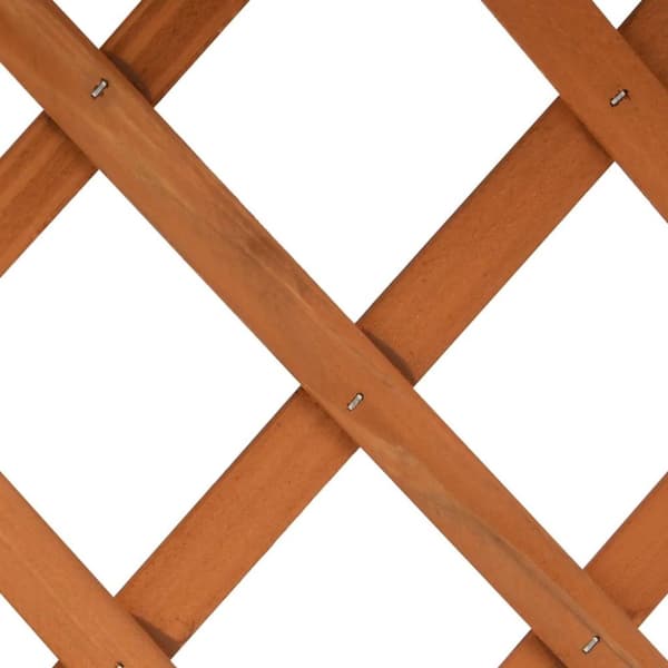vidaXL Blomsterkasse med espalier oransje 45x30x74 cm heltre gran