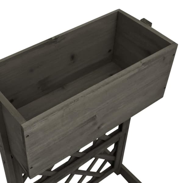 vidaXL plantekasse med espalier 45x30x74 cm massivt fyrretræ grå