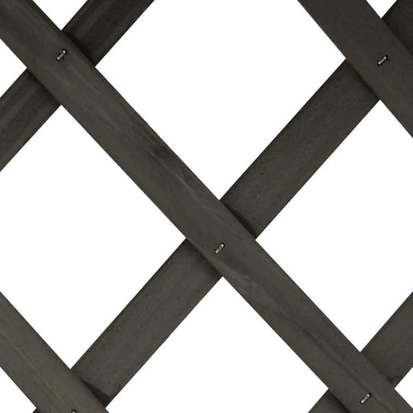 vidaXL plantekasse med espalier 45x30x74 cm massivt fyrretræ grå