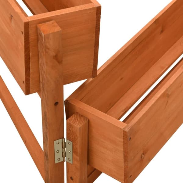 vidaXL foldbar plantekasse 60x14x75 cm massivt fyrretræ orange