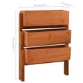 Miniatyrbillede 5 af 5: vidaXL foldbar plantekasse 60x14x75 cm massivt fyrretræ orange
