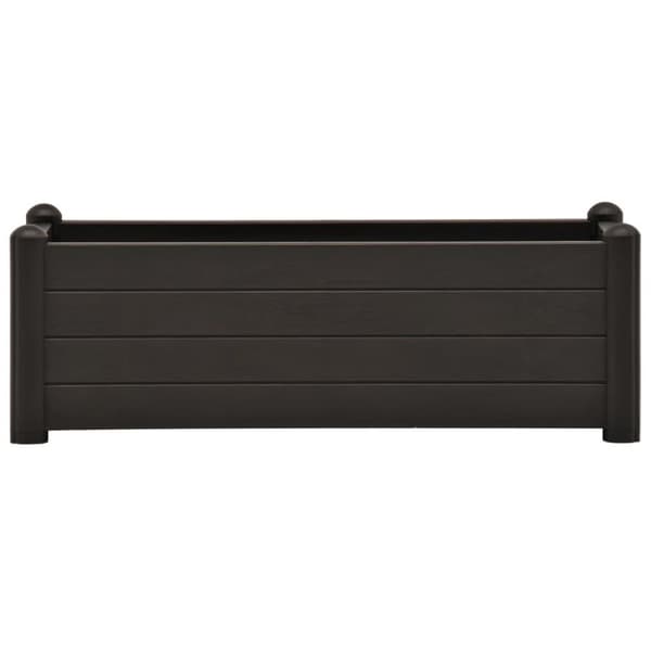 vidaXL Korotettu kukkalaatikko PP antrasiitti 100x43x35 cm