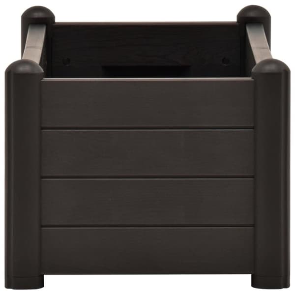 vidaXL Korotettu kukkalaatikko PP antrasiitti 100x43x35 cm