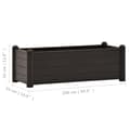 Pikkukuva 6 / 8: vidaXL Korotettu kukkalaatikko PP antrasiitti 100x43x35 cm