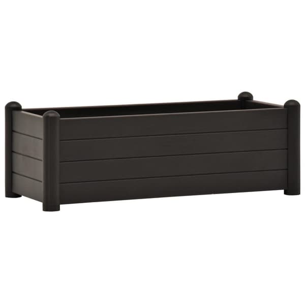 vidaXL Korotettu kukkalaatikko PP antrasiitti 100x43x35 cm