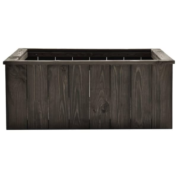 vidaXL Upphöjd odlingslåda mörkgrå 74x77x30 cm massiv furu
