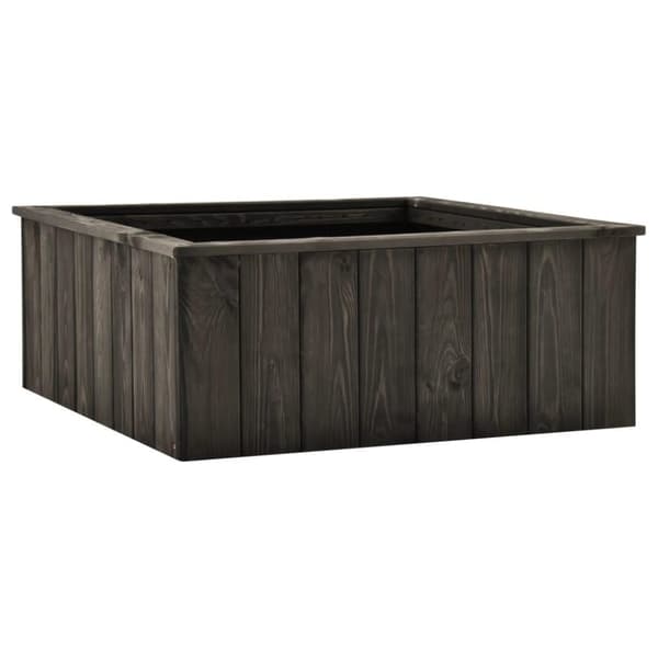 vidaXL Upphöjd odlingslåda mörkgrå 74x77x30 cm massiv furu