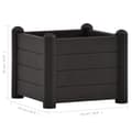 Miniatyrbilde 5 av 7: vidaXL Høybed PP antrasitt 43x43x35 cm