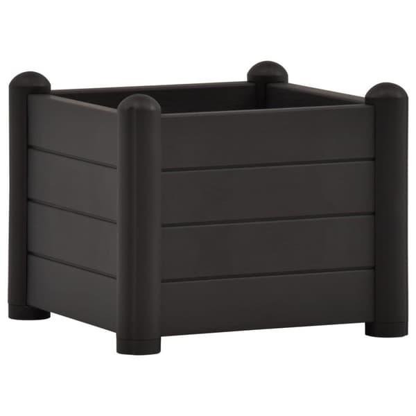 vidaXL Høybed PP antrasitt 43x43x35 cm