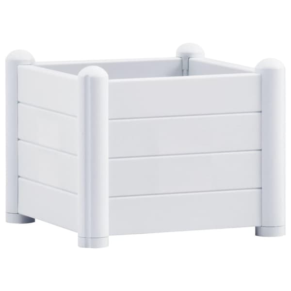 vidaXL højbed 43x43x35 cm PP hvid