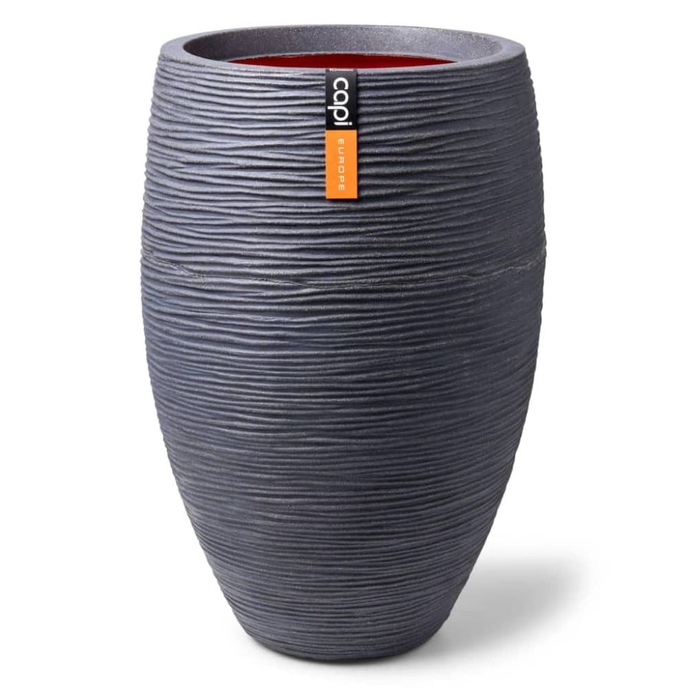 Capi Kruka Nature Rib elegant Deluxe 40x30 cm mörkgrå