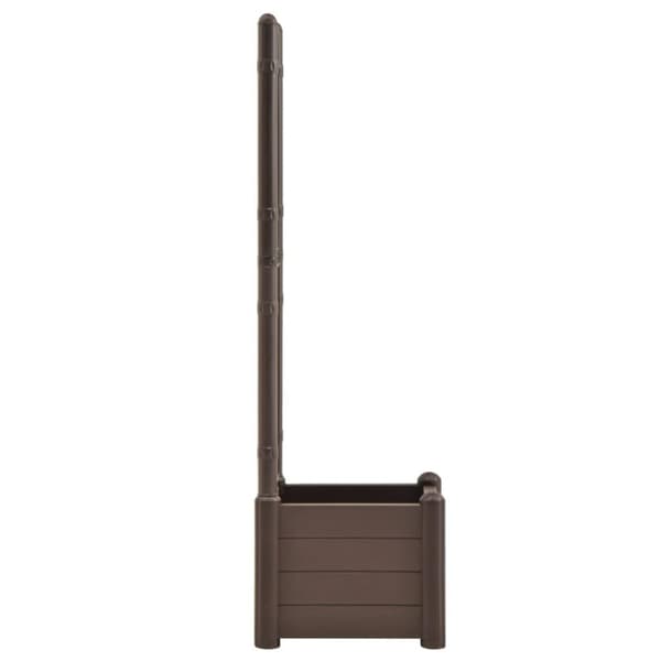 vidaXL Plantekasse med espalier 43x43x142 cm PP mocca