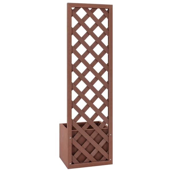 vidaXL Blomsterkasse med espalier 40x30x135 cm WPC