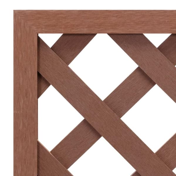 vidaXL Blomsterkasse med espalier 40x30x135 cm WPC