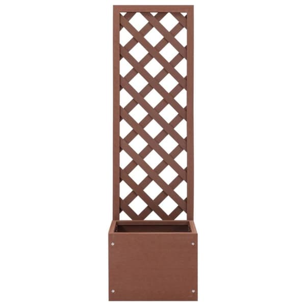 vidaXL Blomsterkasse med espalier 40x30x135 cm WPC