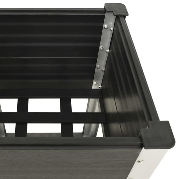 vidaXL Upphöjd odlingslåda med hylla 50x50x90 cm WPC grå