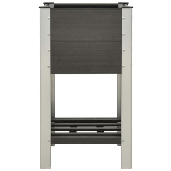 vidaXL Upphöjd odlingslåda med hylla 50x50x90 cm WPC grå