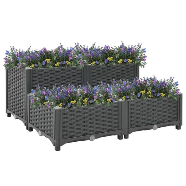 vidaXL Høybed 80x80x38 cm polypropylen