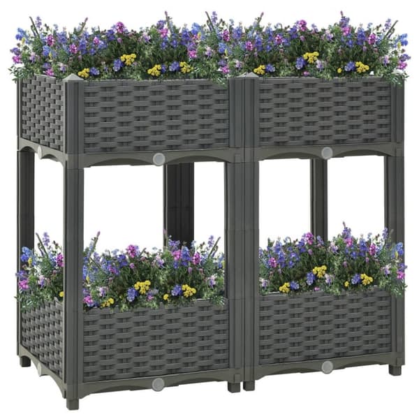 vidaXL Høybed 80x40x71 cm polypropylen