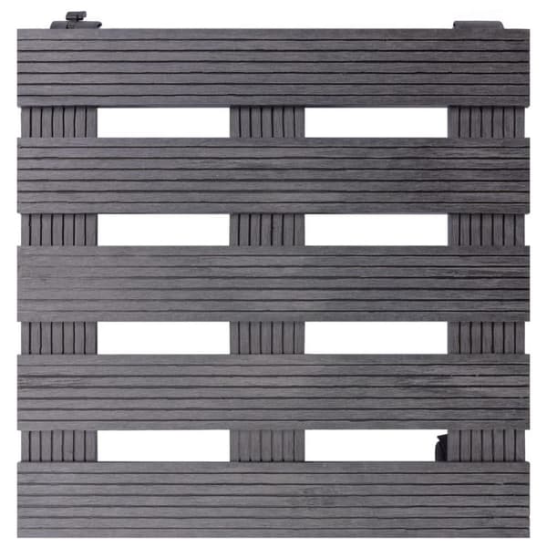 vidaXL Pottetraller 2 stk grå 30x30x7,5 cm WPC