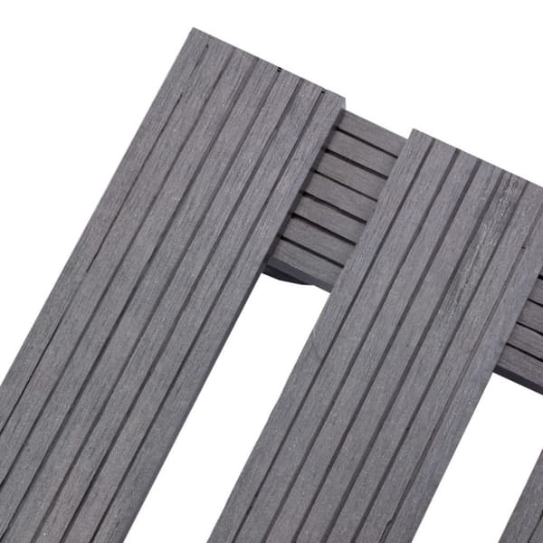 vidaXL Pottetraller 2 stk grå 30x30x7,5 cm WPC