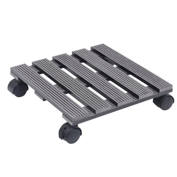 vidaXL Pottetraller 2 stk grå 30x30x7,5 cm WPC