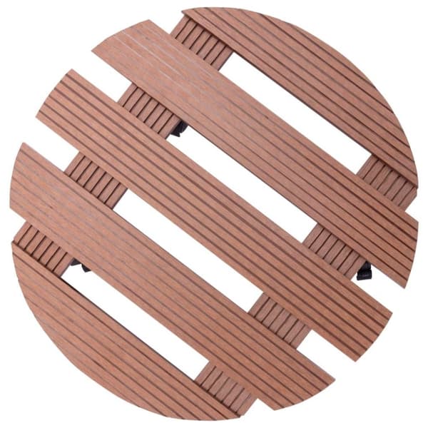 vidaXL Pottetraller 2 stk brun Ø30x7,5 cm WPC