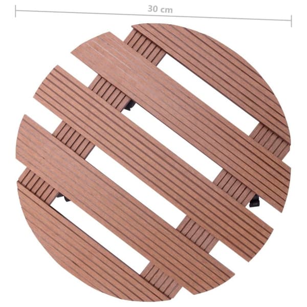vidaXL Pottetraller 2 stk brun Ø30x7,5 cm WPC