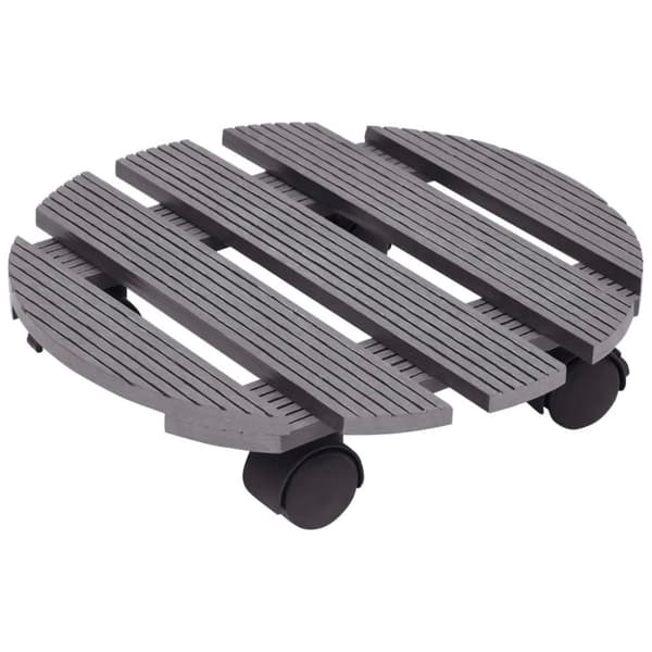 vidaXL plantevogne 2 stk. Ø30x7,5 cm WPC grå