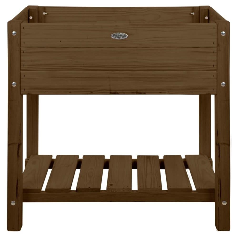 Esschert Design Upphöjd odlingslåda brun S