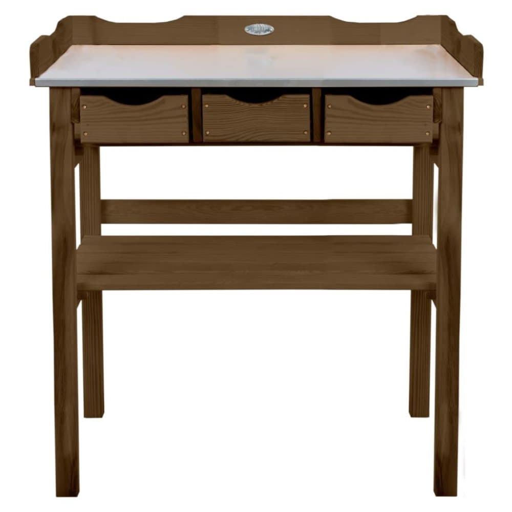 Esschert Design Planteringsbord med lådor brun